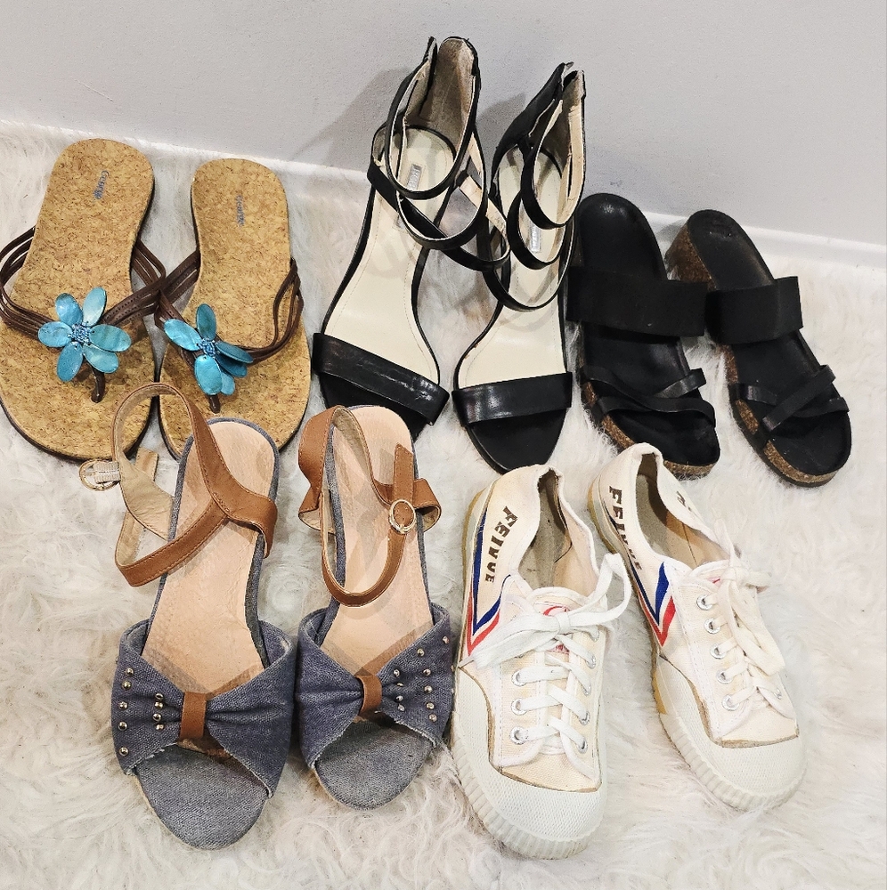 π₯ US Size 7.5Bundle of 5 Pairs Women's Shoe Collection - Picture 1 of 16